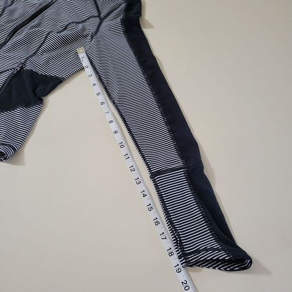 Zella Women's Black Stripe Full Zip Jacket Mesh Inserts - Picture 6 of 14